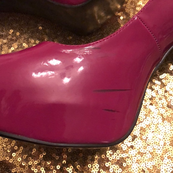 Magenta platform heels - Picture 6 of 8